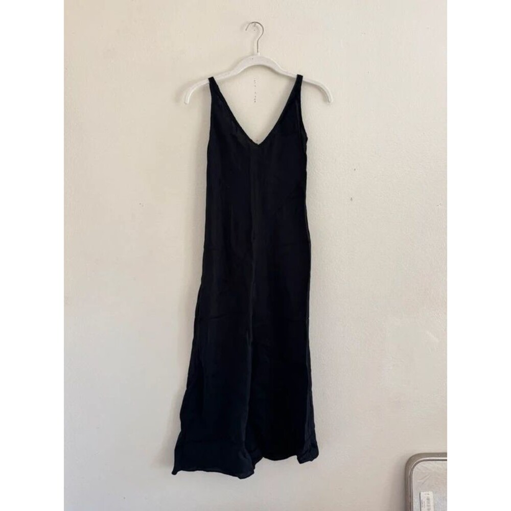 Babaton Asymmetrical Slip Dress Black Viscose M